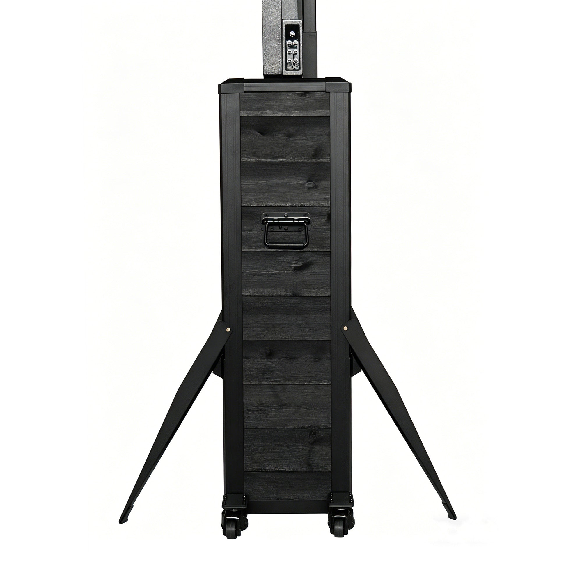 65" Charred Wood Outdoor TV Lift Cabinet