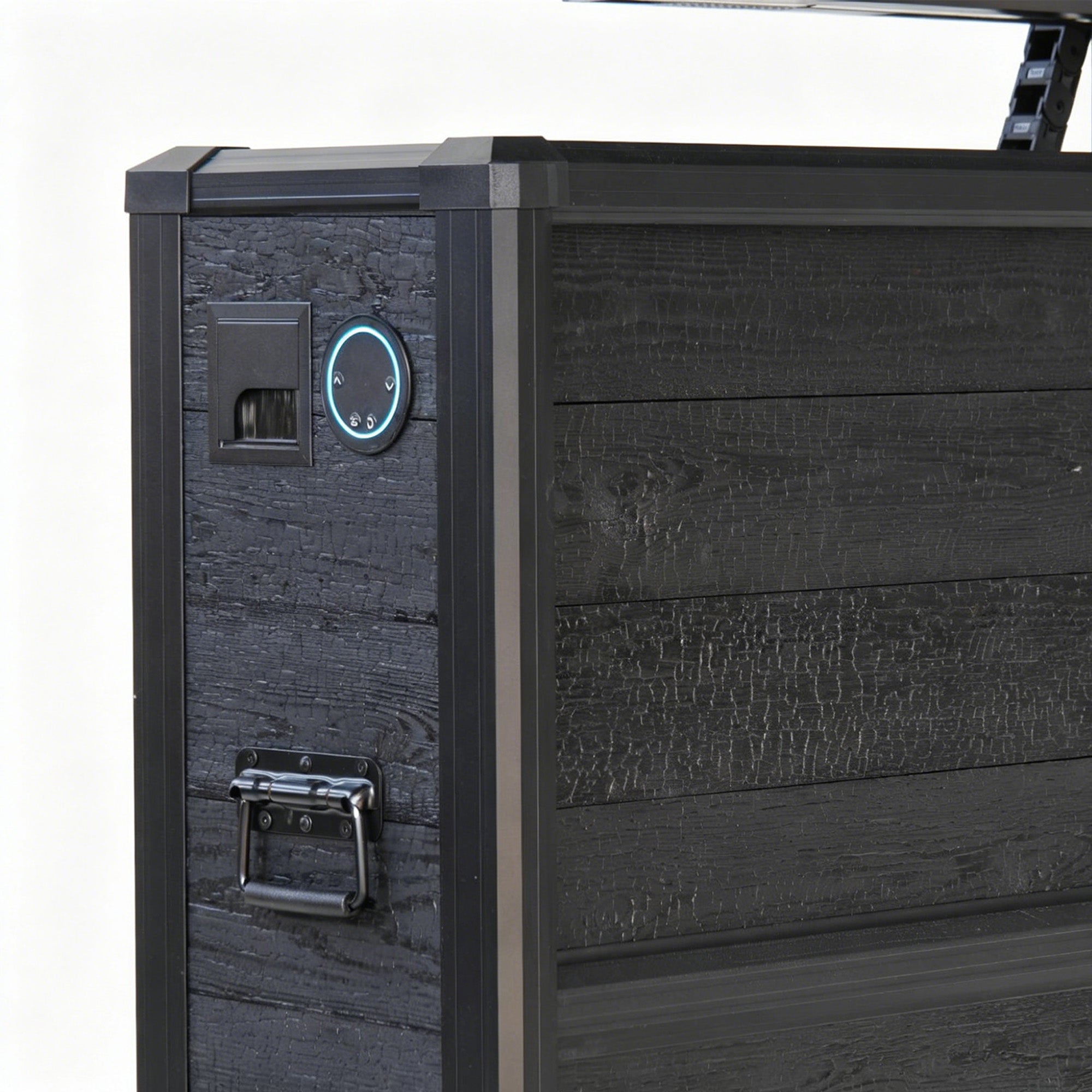 55" Charred Wood Outdoor TV Lift Cabinet