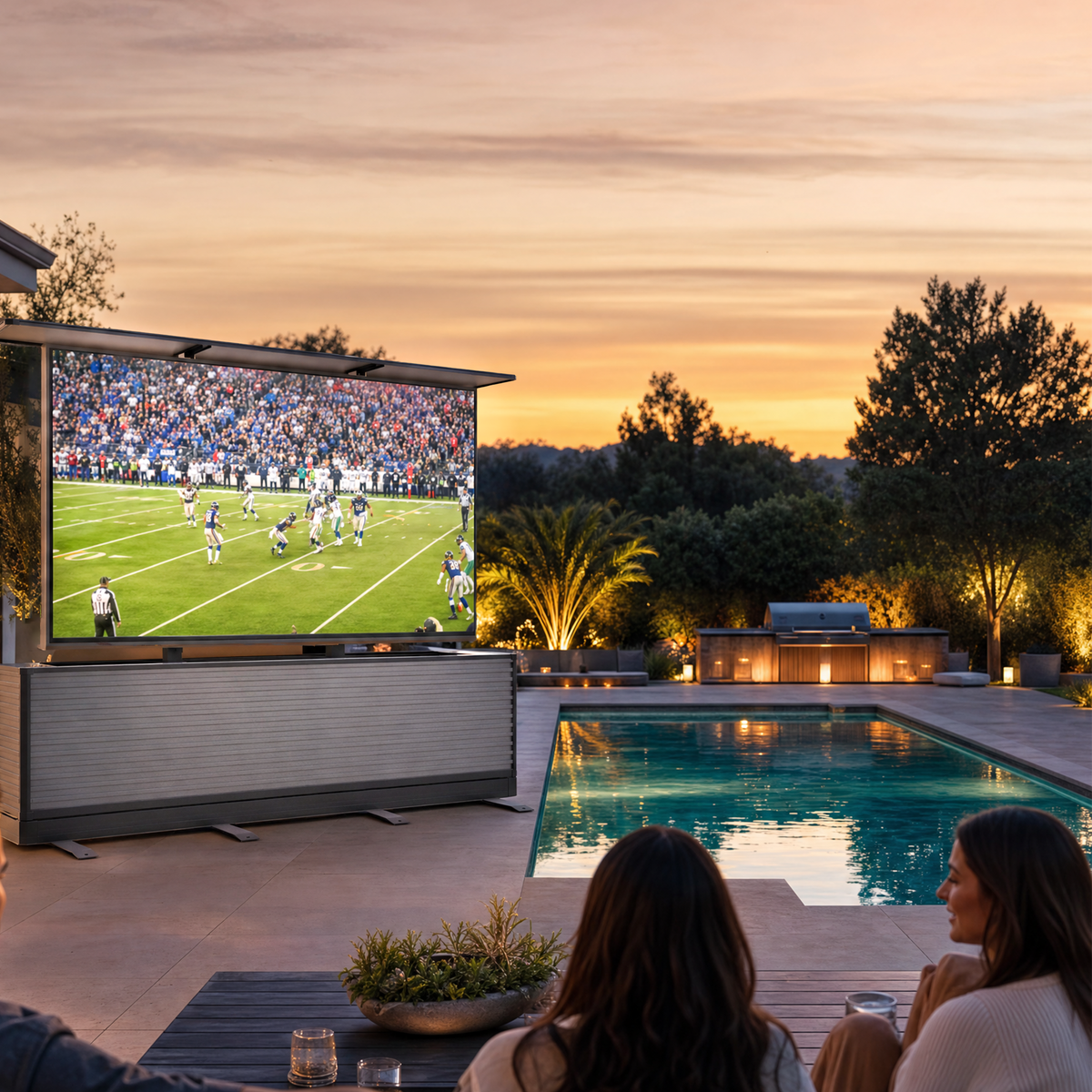 115" Dual-Motion Outdoor TV Lift Cabinet | Ultra-Large Motorized Patio TV Cabinet