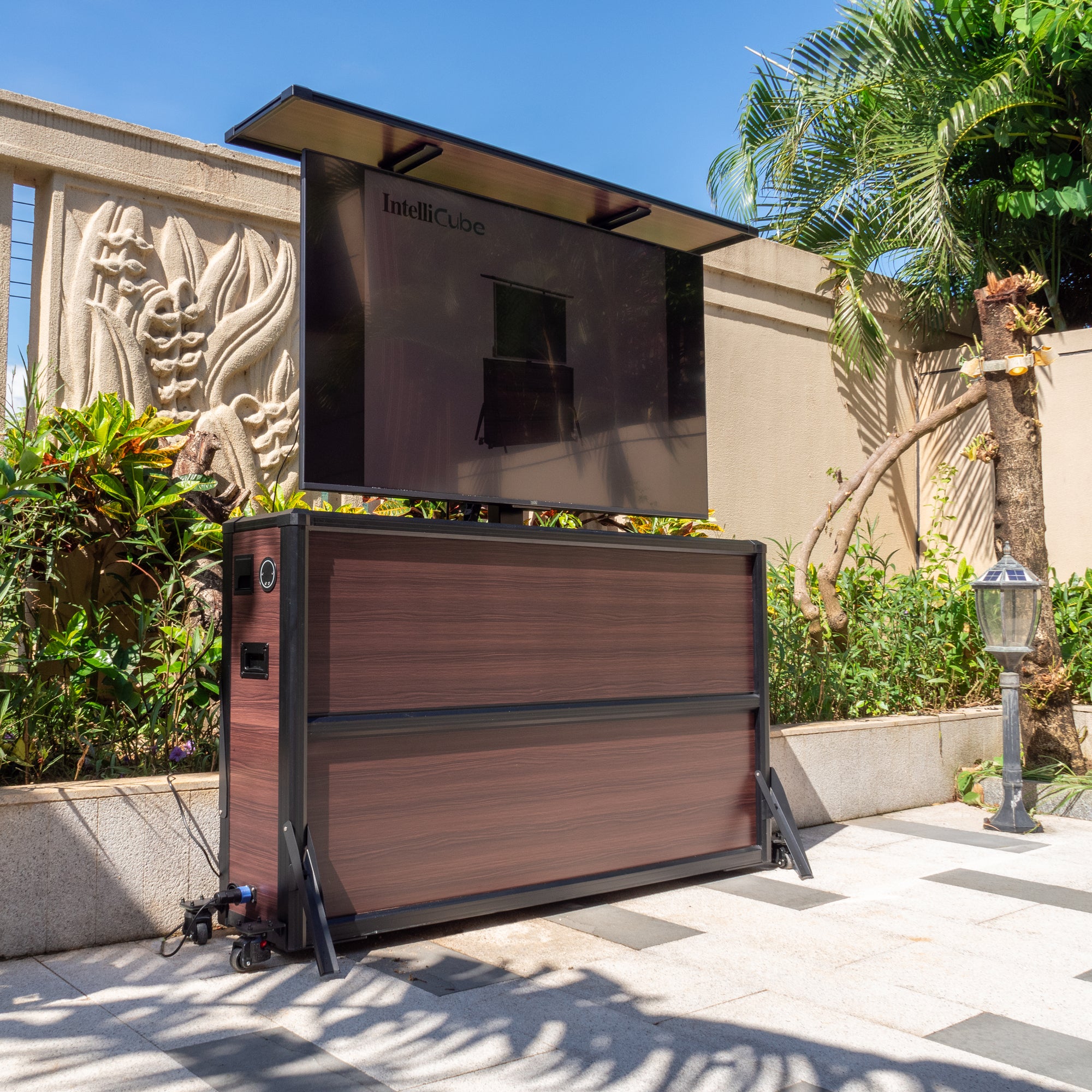 Weatherproof TV Lift Cabinet for TVs 55”, Indoor and Outdoor