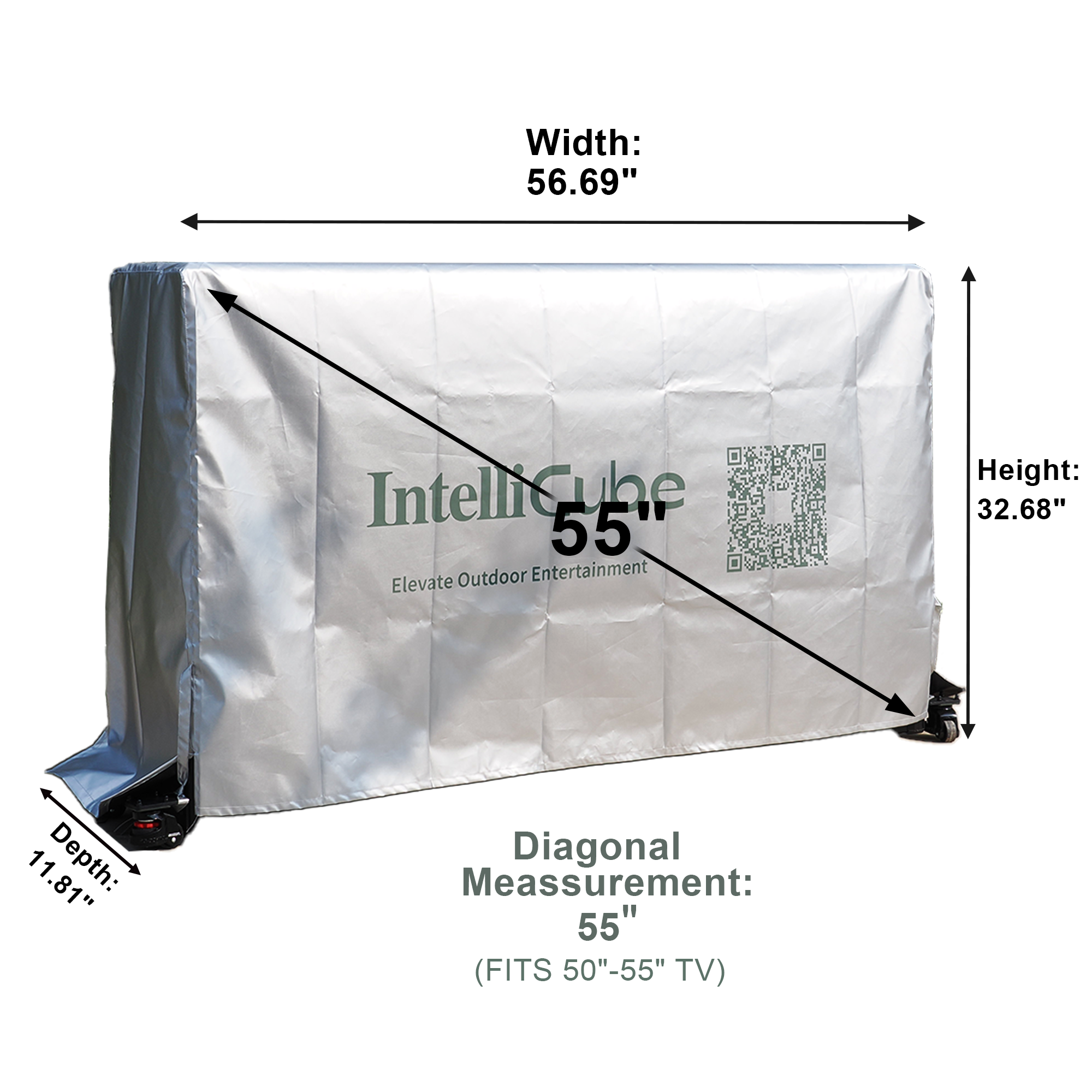 IntelliCube Protective Cover for Standard Outdoor TV Lift Cabinets (55” / 65” / 75”)