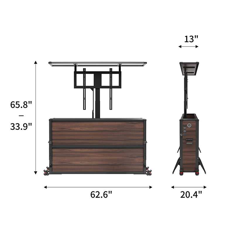 Weatherproof TV Lift Cabinet for TVs 55”, Indoor and Outdoor