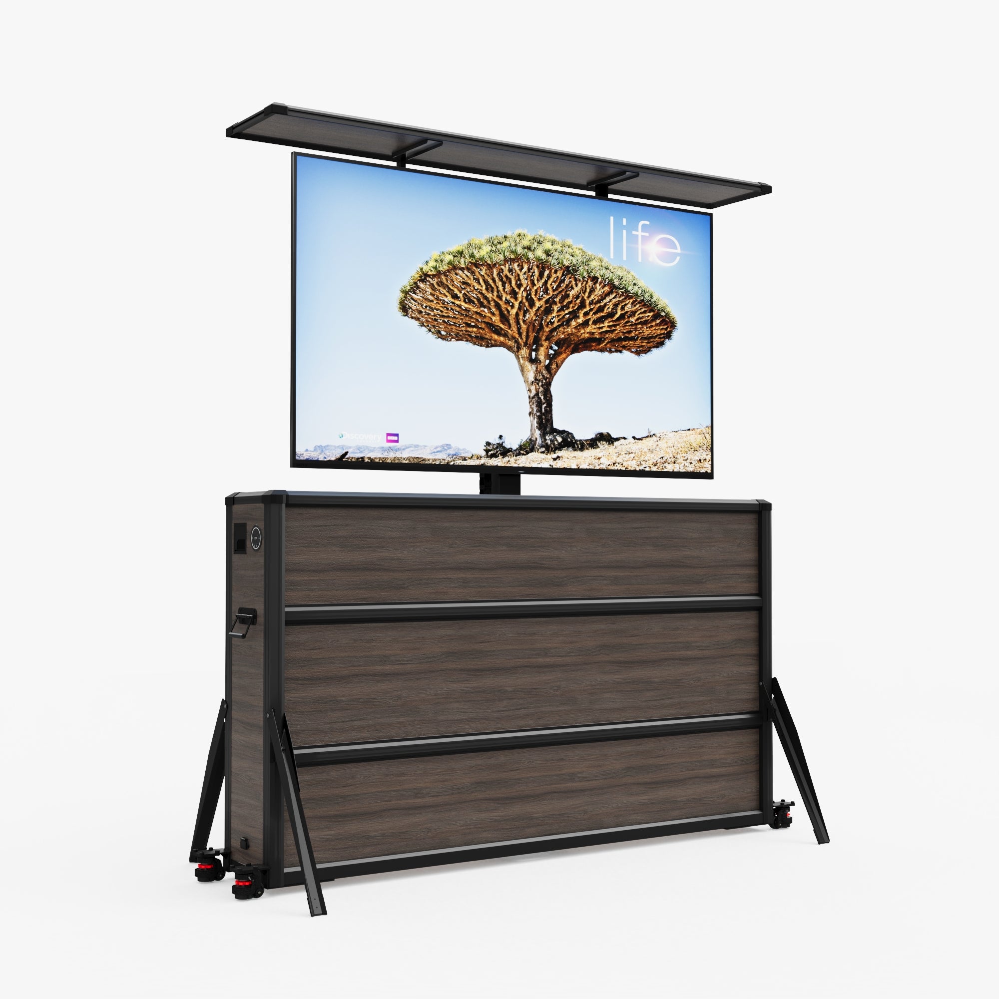 Mueble elevador de TV motorizado premium para interiores de 65 pulgadas