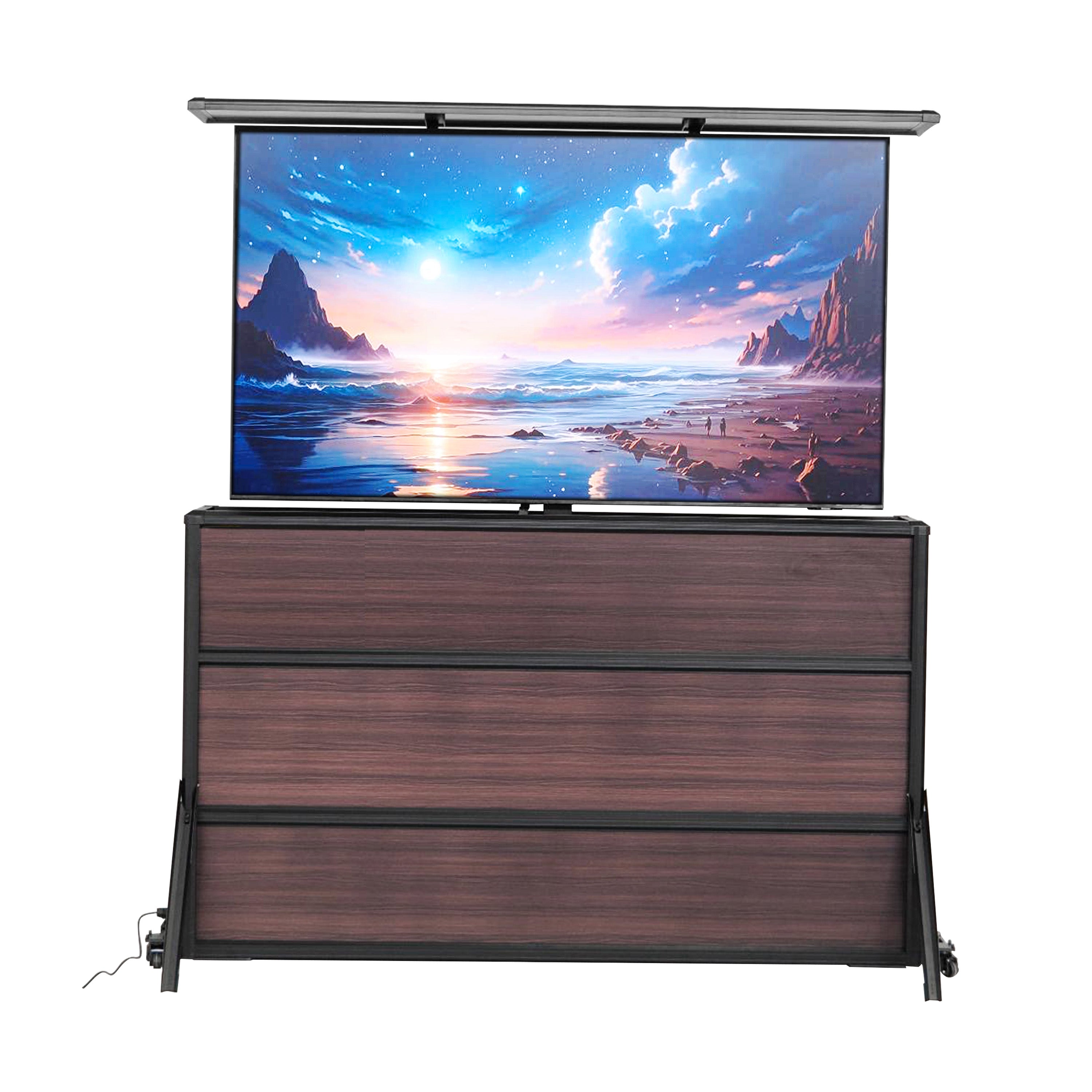 Weatherproof TV Lift Cabinet for TVs 65”, Indoor and Outdoor