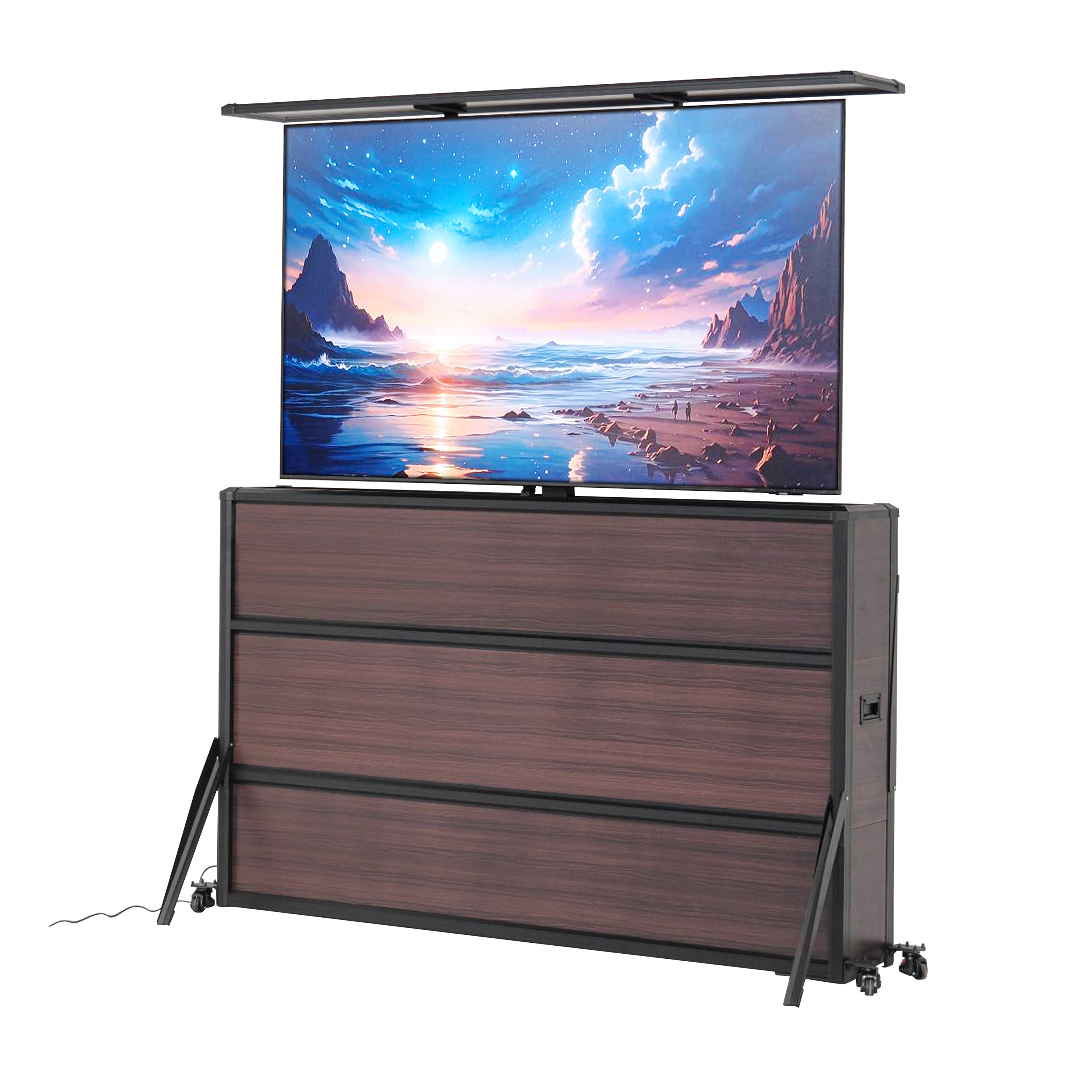 Weatherproof TV Lift Cabinet for TVs 65”, Indoor and Outdoor