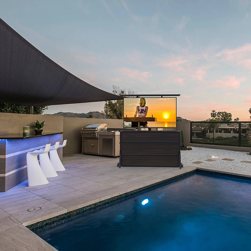 Weatherproof TV Lift Cabinet for TVs 75”, Indoor and Outdoor