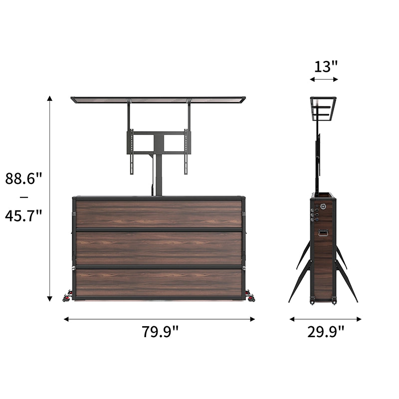 Weatherproof TV Lift Cabinet for TVs 75”, Indoor and Outdoor