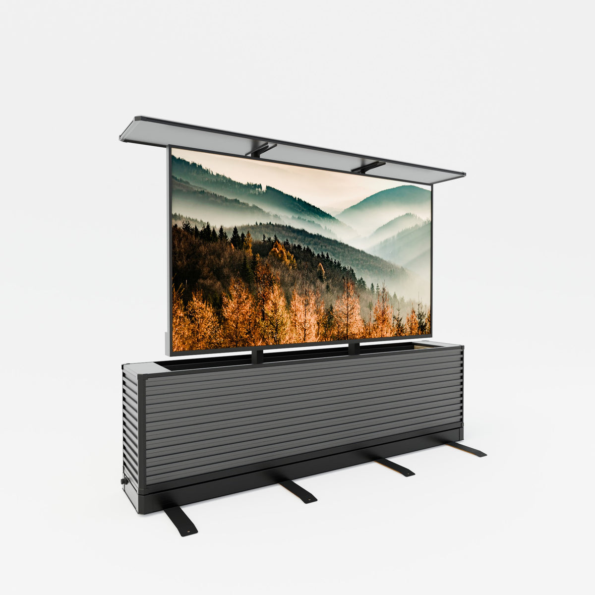 85" Dual-Motion Outdoor TV Lift Cabinet | Split-Design Motorized Patio TV Cabinet