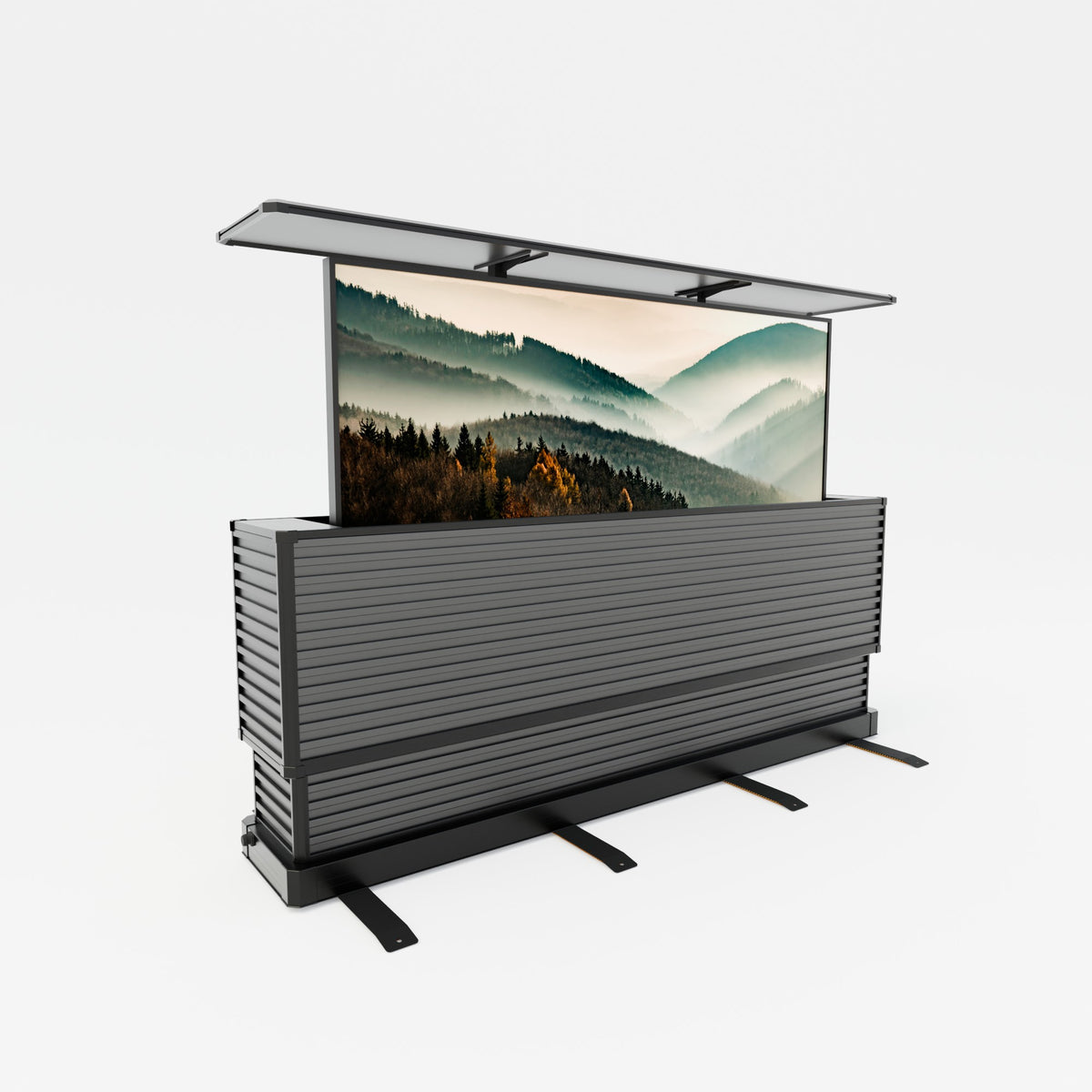 85" Dual-Motion Outdoor TV Lift Cabinet | Split-Design Motorized Patio TV Cabinet