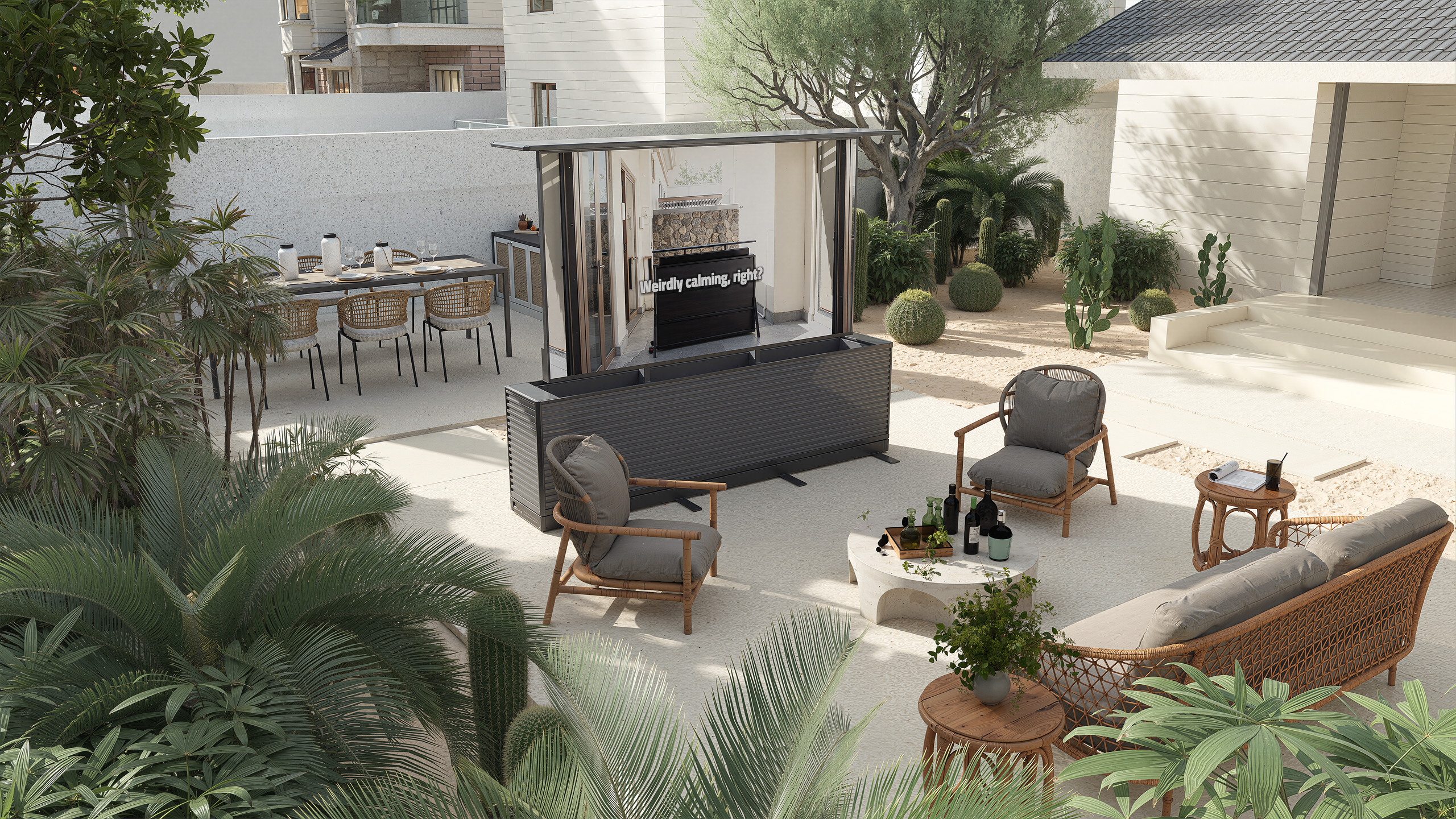 75" Split-Design Outdoor TV Lift Cabinet – Motorized Weatherproof Patio TV Cabinet (Pre-Order)