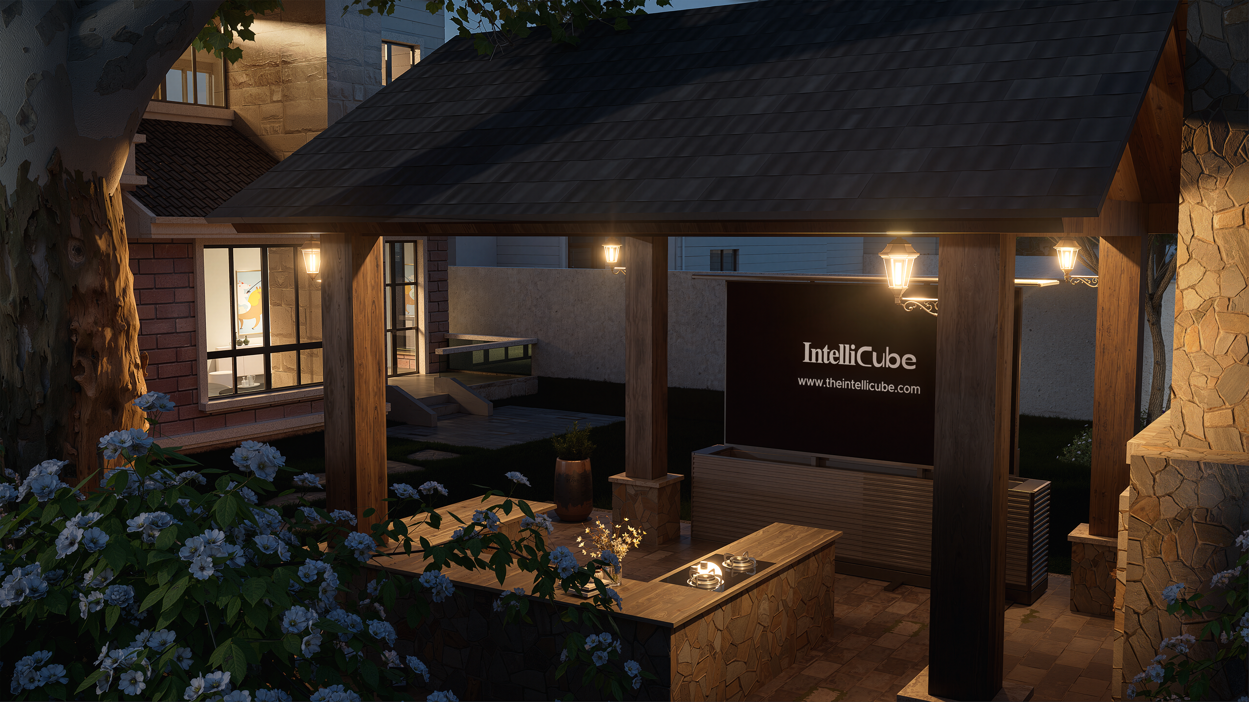 75" Split-Design Outdoor TV Lift Cabinet – Motorized Weatherproof Patio TV Cabinet (Pre-Order)