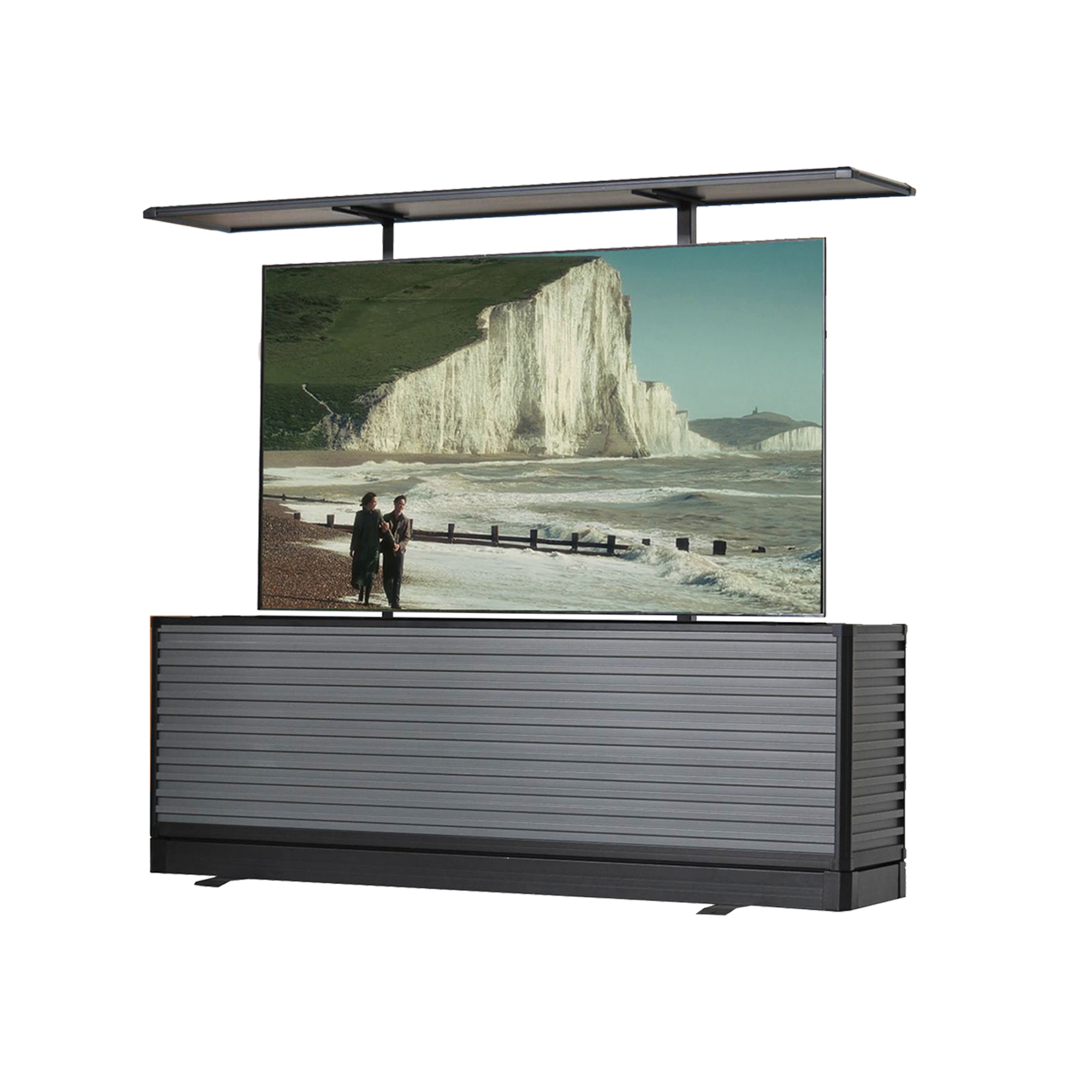 115" Split-Design Outdoor TV Lift Cabinet – Motorized Weatherproof Patio TV Cabinet (Pre-Order)