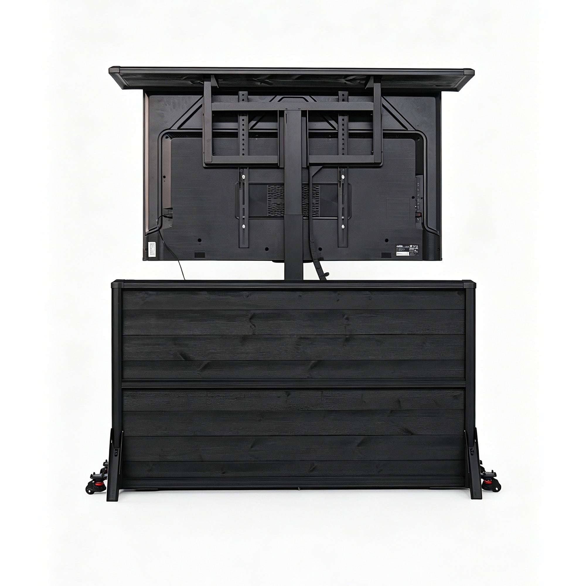 55" Charred Wood Outdoor TV Lift Cabinet