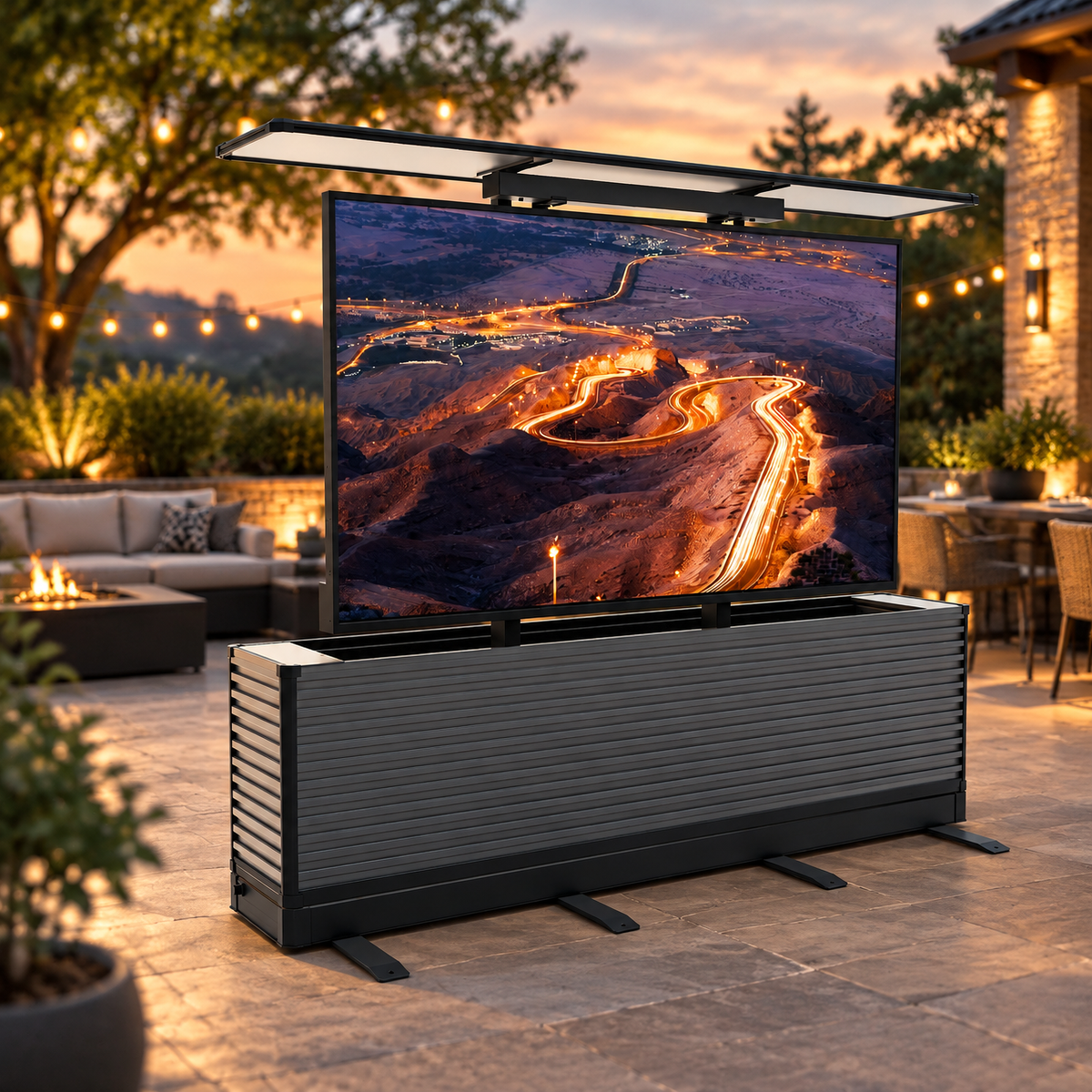 Soundbar Mount for IntelliCube Dual-Motion Outdoor TV Lift Cabinet – Confirm Compatibility Before Ordering
