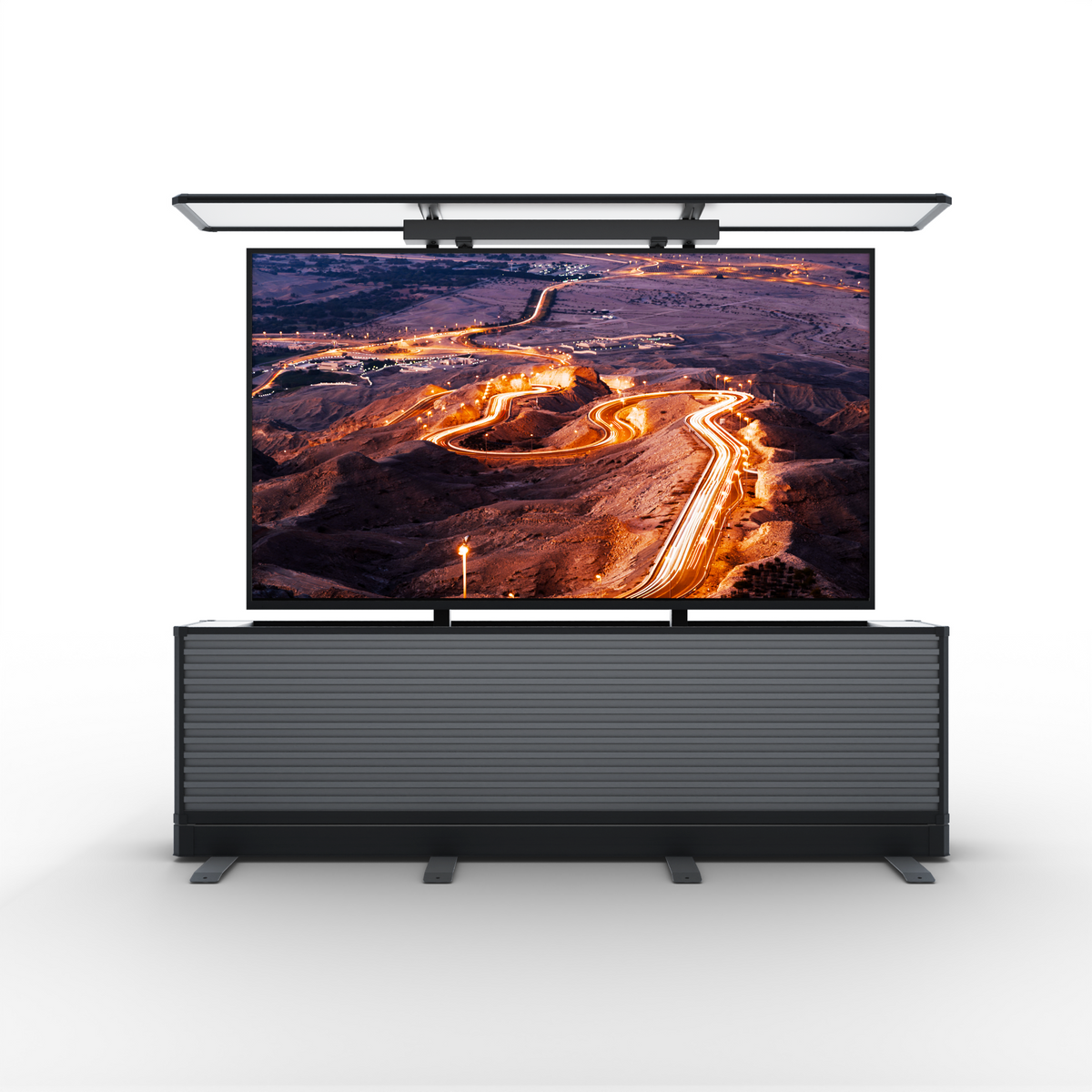 Soundbar Mount for IntelliCube Dual-Motion Outdoor TV Lift Cabinet – Confirm Compatibility Before Ordering