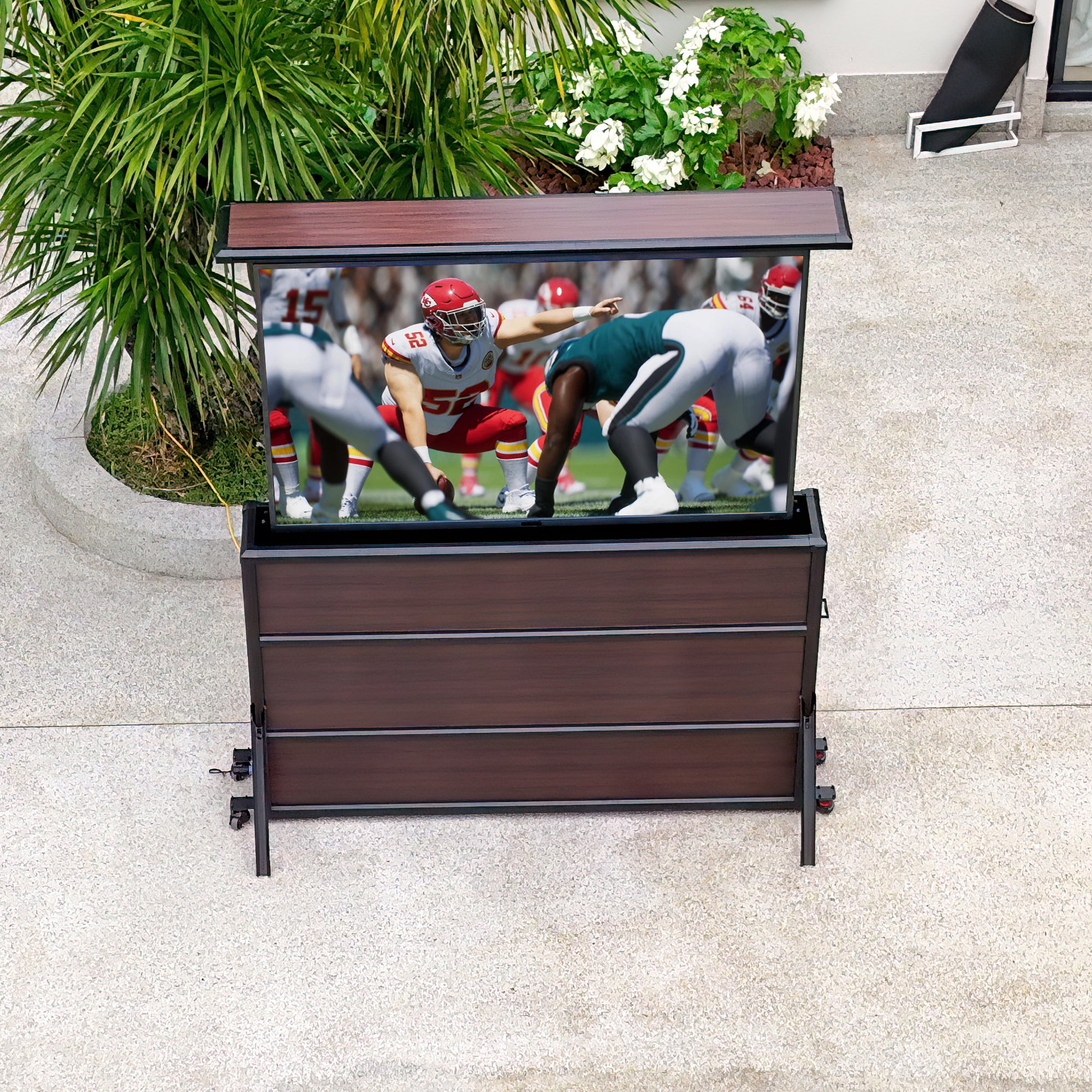 Weatherproof TV Lift Cabinet for TVs 75”, Indoor and Outdoor