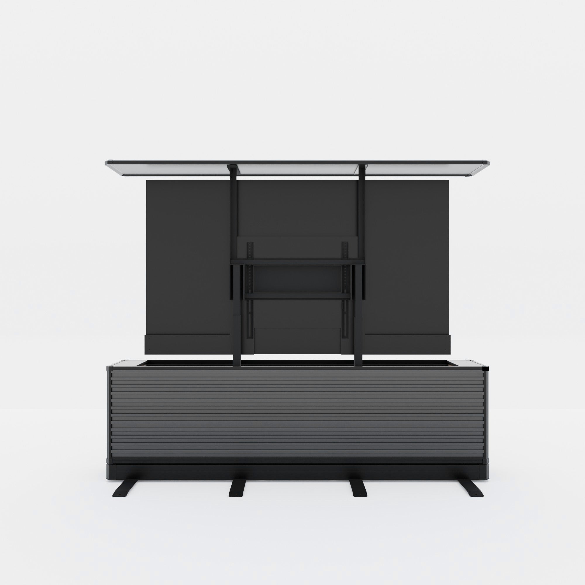 75" Dual-Motion Outdoor TV Lift Cabinet | Split-Design Motorized Patio TV Cabinet