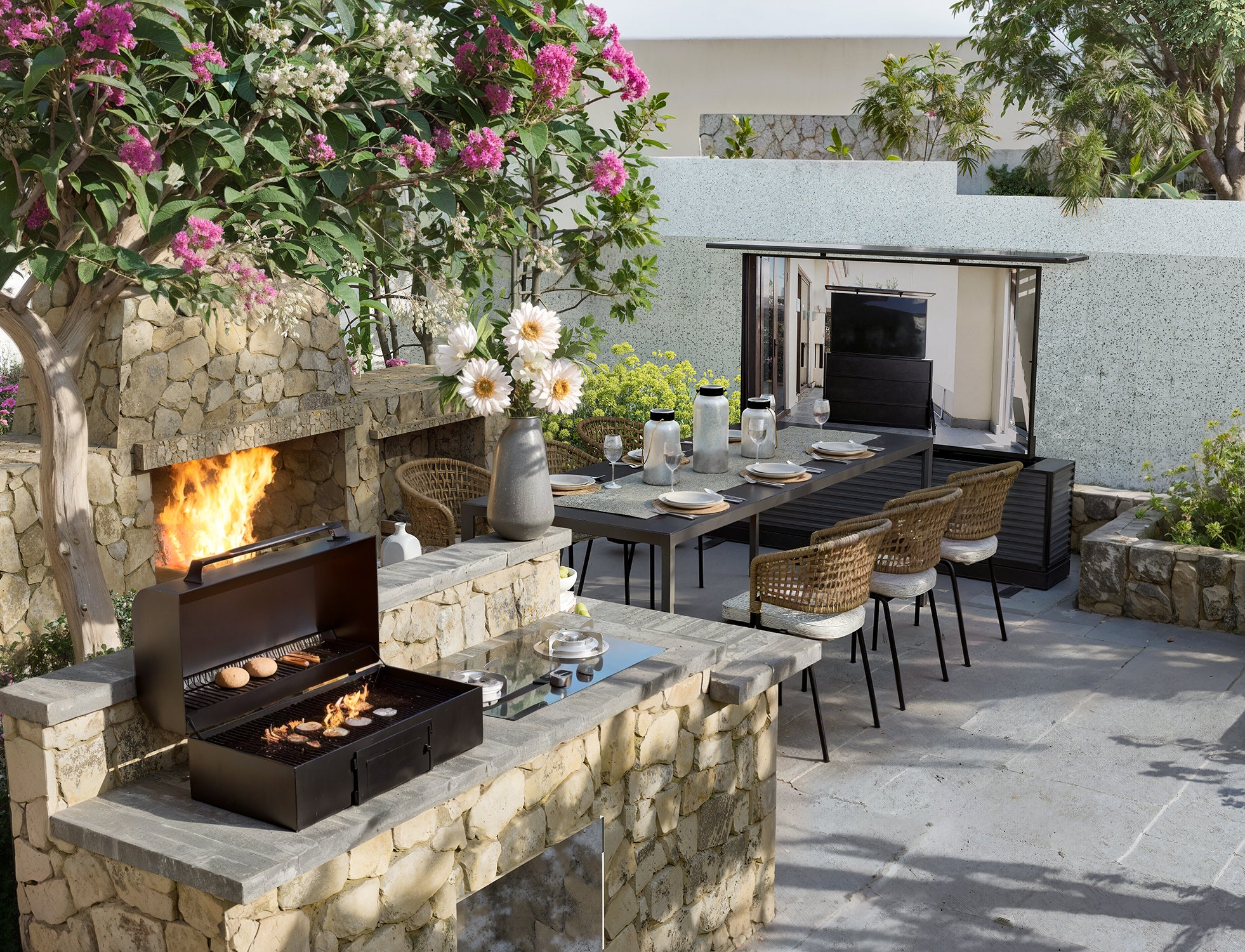 75" Split-Design Outdoor TV Lift Cabinet – Motorized Weatherproof Patio TV Cabinet (Pre-Order)