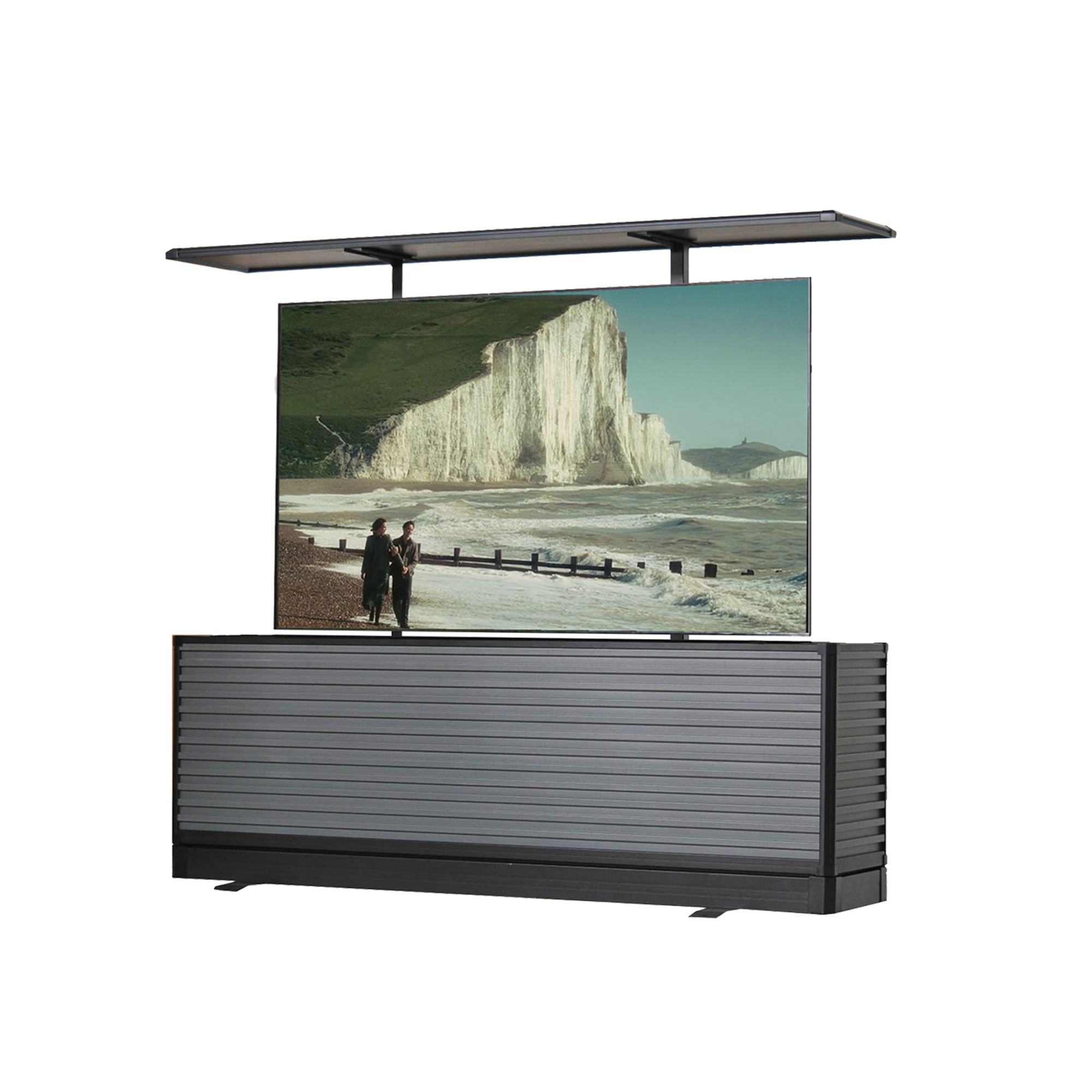 100" Split-Design Outdoor TV Lift Cabinet – Motorized Weatherproof Patio TV Cabinet (Pre-Order)